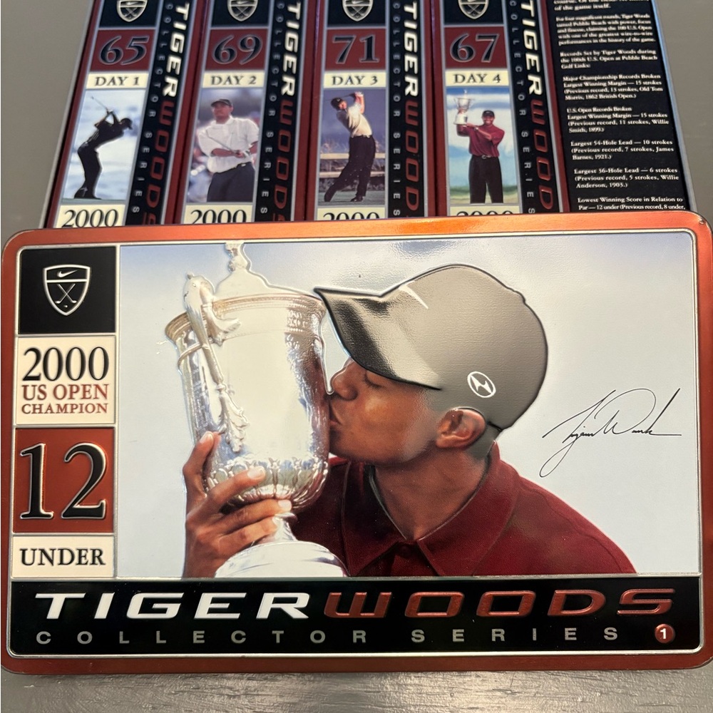 TIGER WOODS Collector "Series 1" 2000 US Open Champion Nike Golf Balls